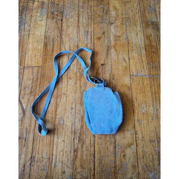 Free People‎ - Celeste Suede Mini Crossbody Pouch Blue NWOT $38 - Picture 2 of 3